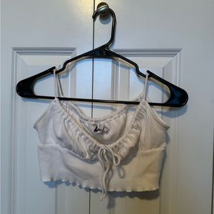 Princess Polly White Crop Top Size 4